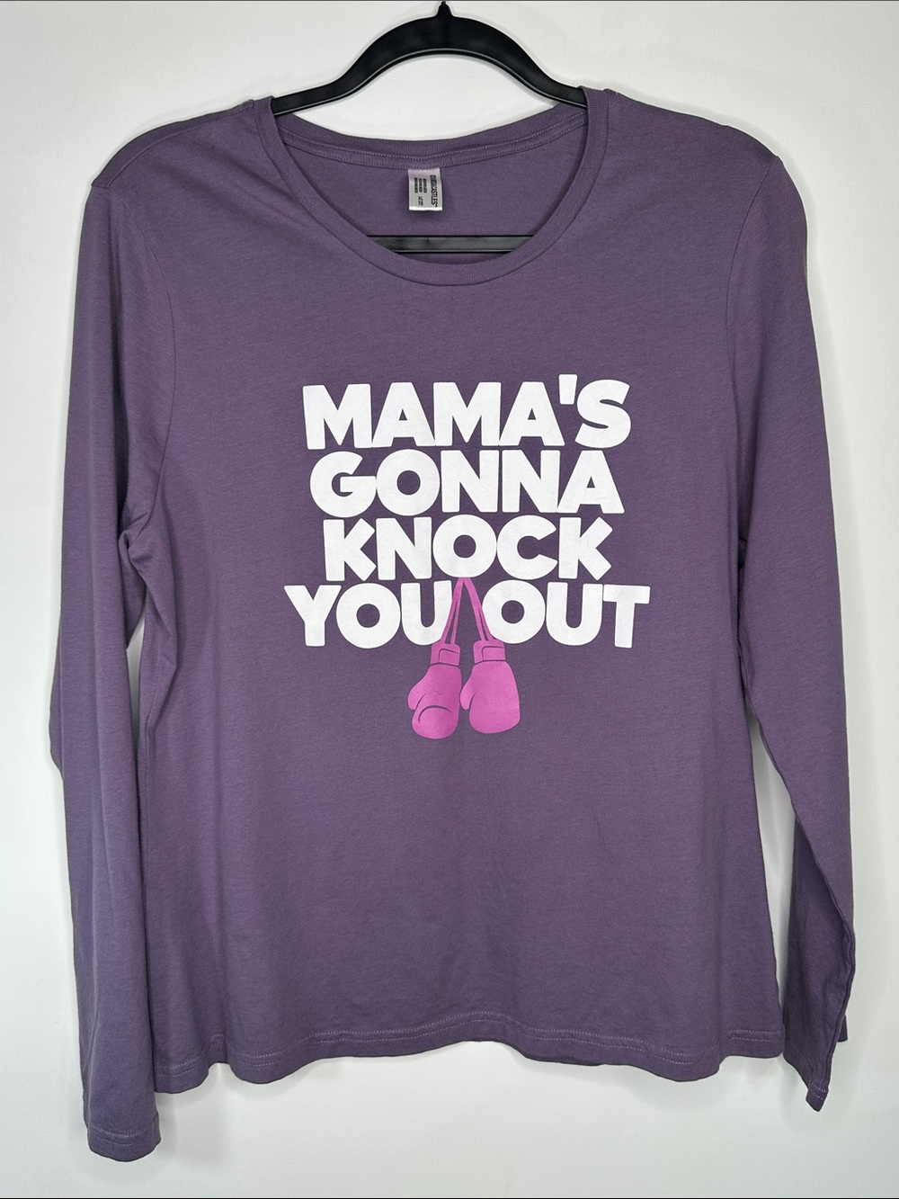 Crooks & Castles Mama's Gonna Knock You Out Purple Graphic Long Sleeve Tee  XL